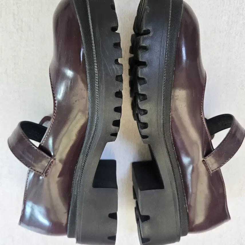 [BUNJANG] JILL by JILLSTUART Burgundy Mary Jane Platform Shoes (225) / 질바이질스튜어트 메리제인 구두 플랫슈즈 버건디