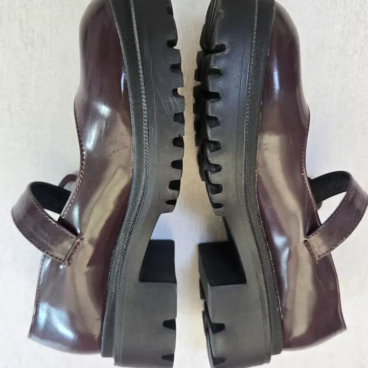 [BUNJANG] JILL by JILLSTUART Burgundy Mary Jane Platform Shoes (225) / 질바이질스튜어트 메리제인 구두 플랫슈즈 버건디