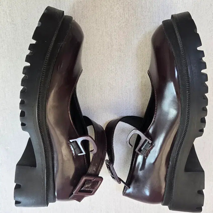 [BUNJANG] JILL by JILLSTUART Burgundy Mary Jane Platform Shoes (225) / 질바이질스튜어트 메리제인 구두 플랫슈즈 버건디
