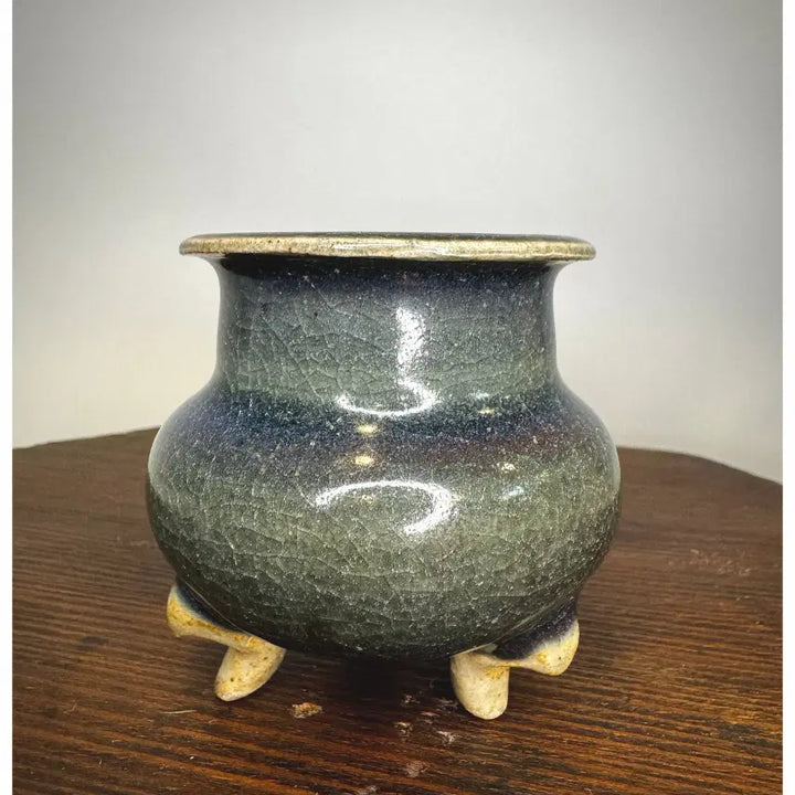 [BUNJANG] Chinese Celadon Jun Ware Tripod Censer / 중국 도자기 - 송. 금 시기 균요 천남유 자홍반 삼족 향로