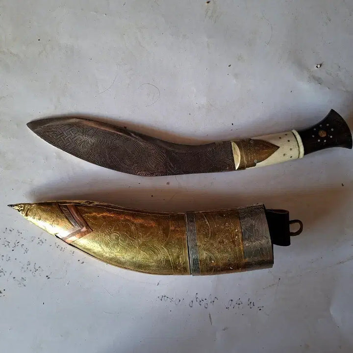 [BUNJANG] Nepalese Kukri Knife with Ornate Sheath / 네팔 쿠쿠리칼