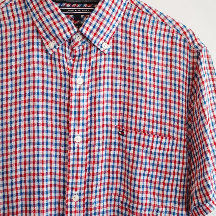 [BUNJANG] Tommy Hilfiger Linen Shirt / TOMMY HILFIGER 타미힐피거 린넨 셔츠