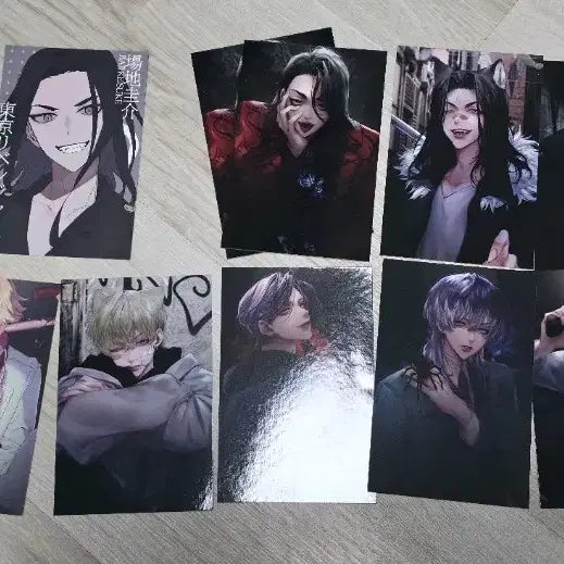 [BUNJANG] Tokyo Revengers Fan Art Postcard 16-Piece Bundle Set / 도리벤 미아님 스티커18장 일러스트 카드 엽서 아트북,다른작가카드16장