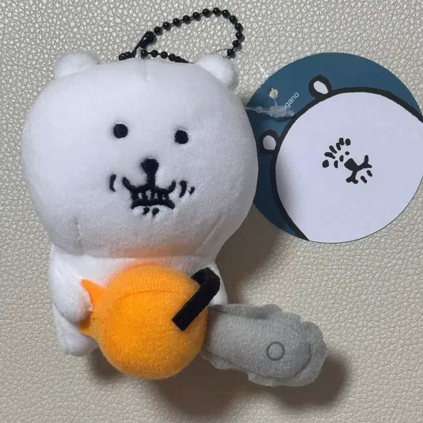 [BUNJANG] Nagano Market Nongdamgom Chainsaw Doll Mascot Keychain / 나가노마켓 농담곰 체인소 톱담곰 마스코트 인형 키링