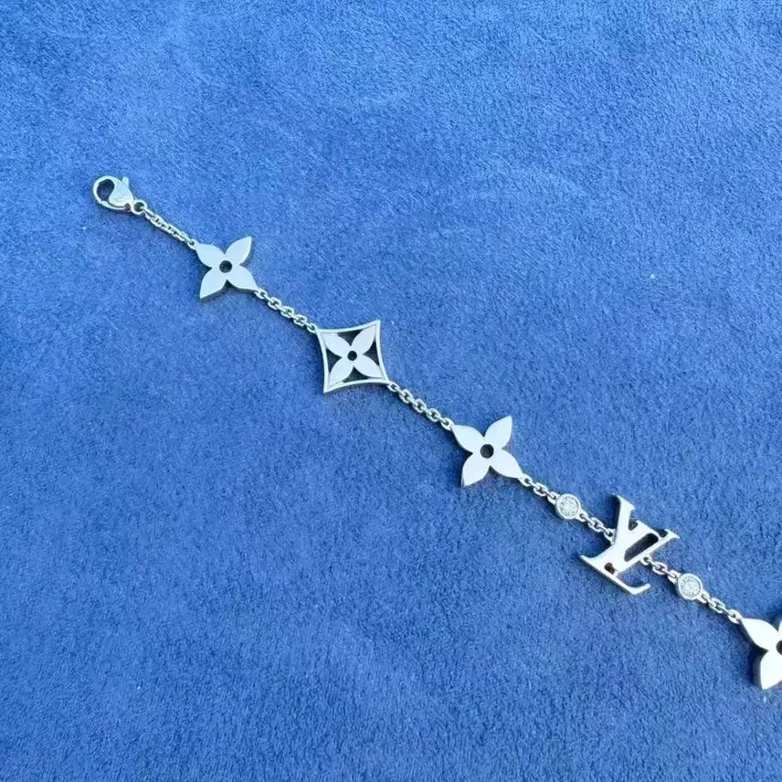 [BUNJANG] Louis Vuitton Flower Silver Bracelet Full Box / 루이비통 플라워 실버 팔찌 풀박스