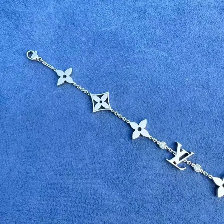 [BUNJANG] Louis Vuitton Flower Silver Bracelet Full Box / 루이비통 플라워 실버 팔찌 풀박스