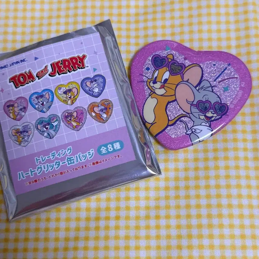 [BUNJANG] Tom and Jerry Heart Can Badge / 톰과제리 캔뱃지