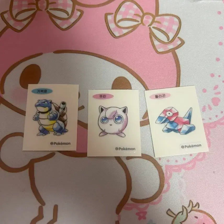 [BUNJANG] Pokemon Stickers Bundle / 일괄 ) 포켓몬 띠부실 거북왕 푸린 폴리곤