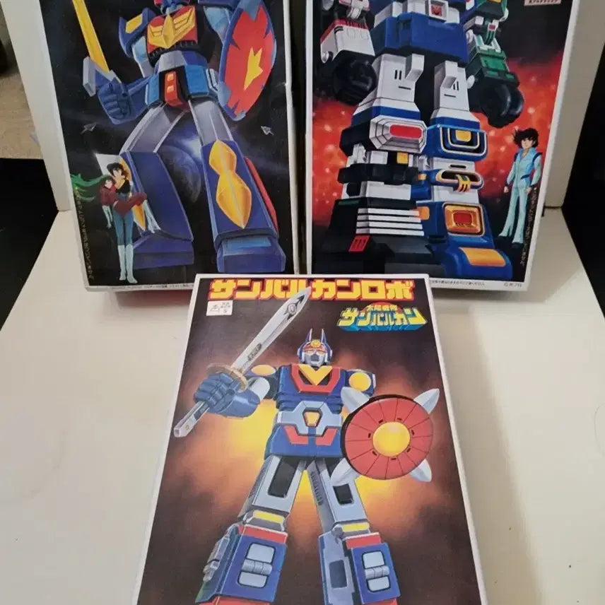 [BUNJANG] Vintage Robot Plastic Model Kit 3-Set: Baldios, God Mars, Sun Vulcan / 고전 로봇 프라모델 3종 세트 발디오스/갓마즈/선발칸