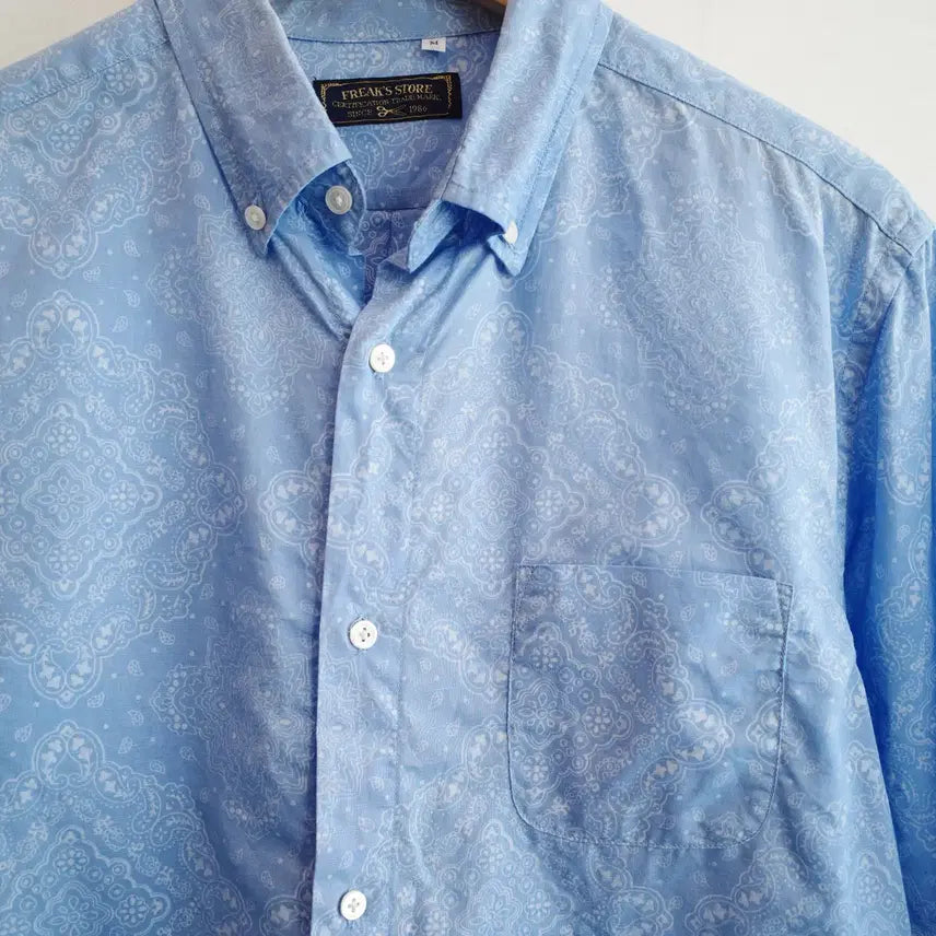 [BUNJANG] FREAKS STORE Paisley Pattern Linen Blend Shirt / FREAKS STORE 프릭스 스토어 페이즐리패턴 린넨 셔츠