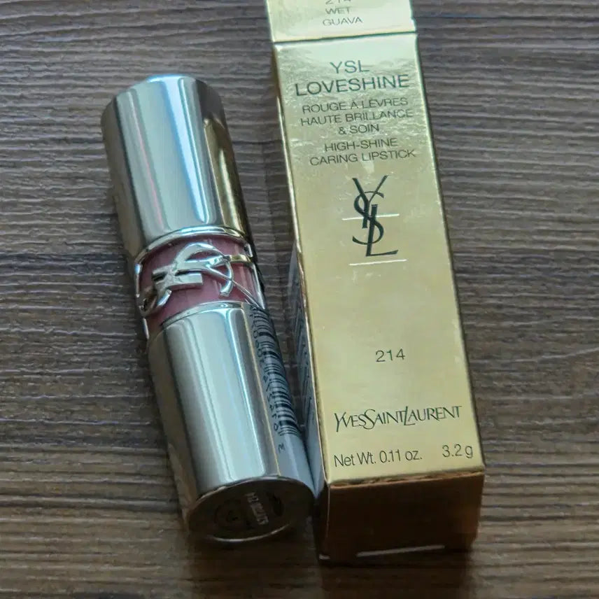 [BUNJANG] Yves Saint Laurent Love Shine Water Shine Lipstick 214 Wet Guava / 입생로랑 립스틱 러브샤인 워터샤인 214 웻 구아바