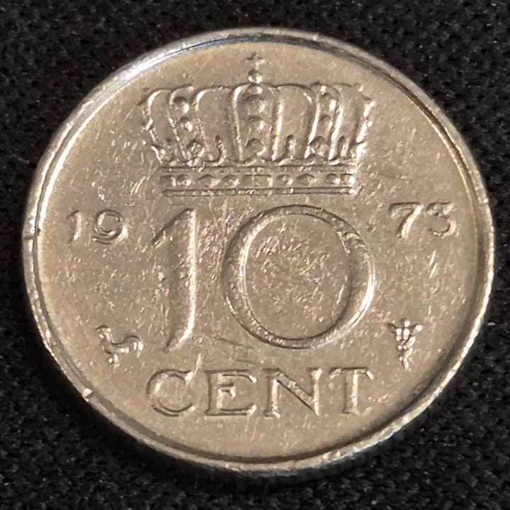 [BUNJANG] 1973 Netherlands 10 Cents Coin / 1973년 네덜란드 10센트 동전 [EP. 2888]