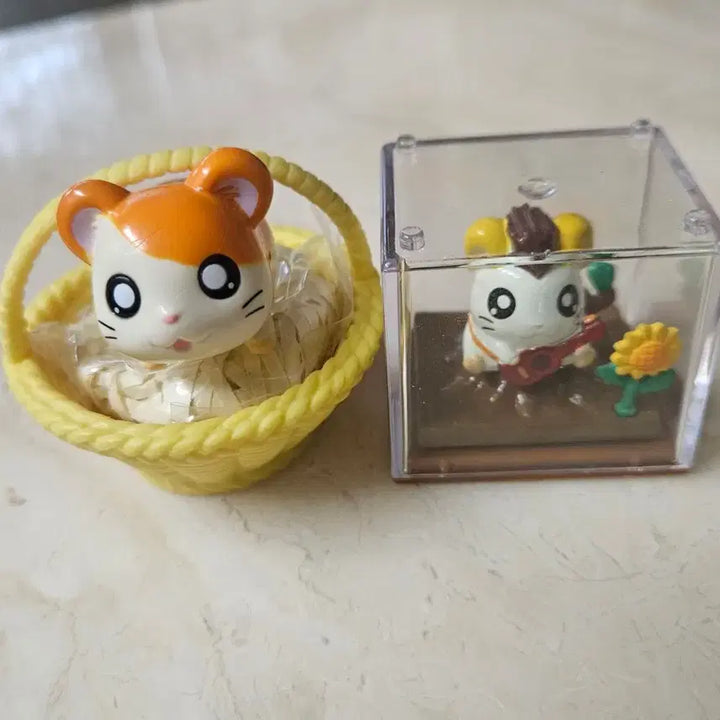 [BUNJANG] Hamutori Dingga Ding Classic Basket Box Figure Set / 햄토리 딩가딩 고전 바구니 박스 피규어 세트