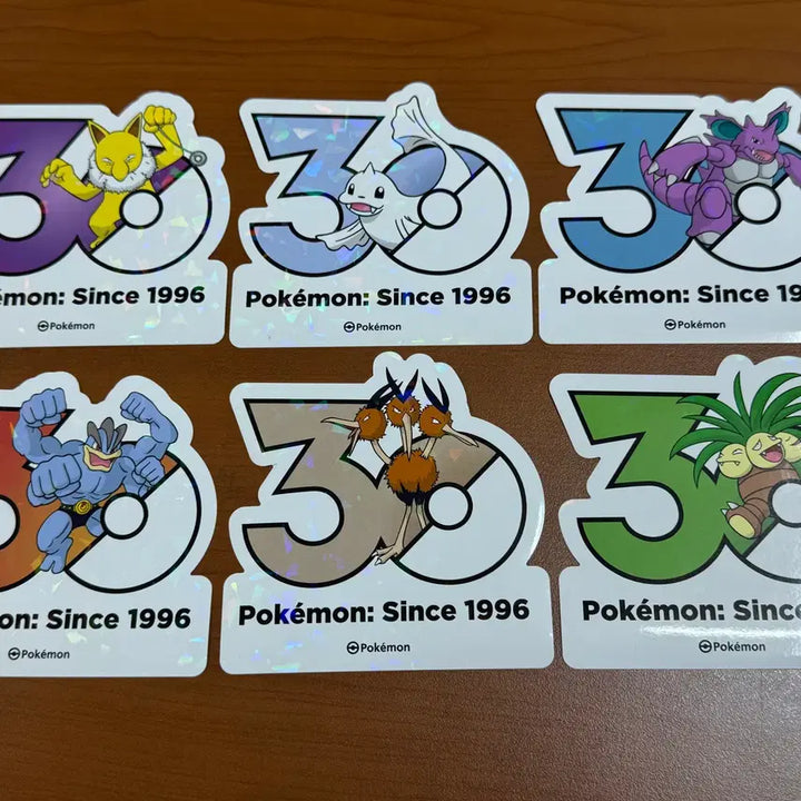 [BUNJANG] Pokemon 30th Anniversary Stickers (Various Pokemon) / 포켓몬 30주년 스티커 괴력몬 나시 두트리오 쥬레곤 슬리퍼 니드킹