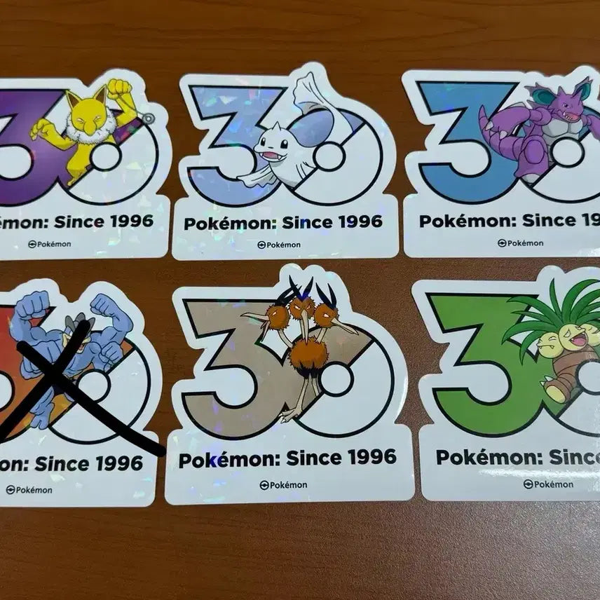 [BUNJANG] Pokemon 30th Anniversary Stickers (Various Pokemon) / 포켓몬 30주년 스티커 괴력몬 나시 두트리오 쥬레곤 슬리퍼 니드킹