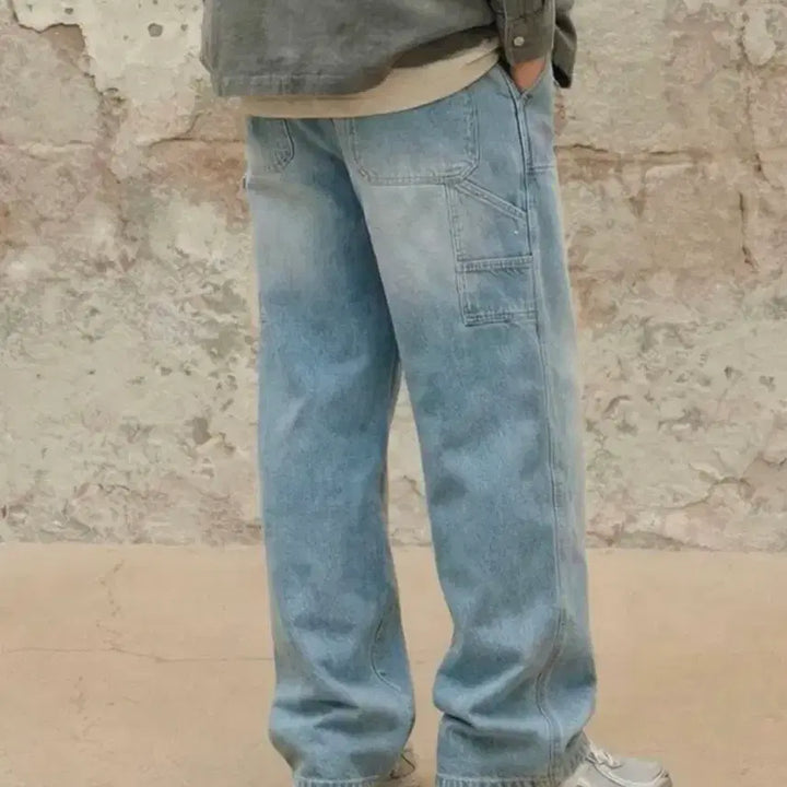 [BUNJANG] Wide Denim Pants - Light Blue / (새상품)와이드 데님 팬츠_라이트블루