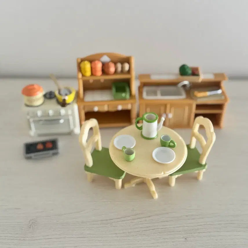 [BUNJANG] Sylvanian Families Kitchen Set / 단종)올드)실바니안 주방세트 키친세트 싱크대 식탁