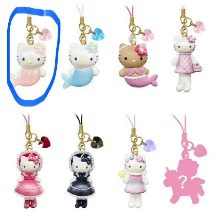 [BUNJANG] Hello Kitty Trading Mascot Strap 3 (Pink Mermaid) / 헬로키티 트레이딩 마스코트 스트랩3 (핑크 인어)