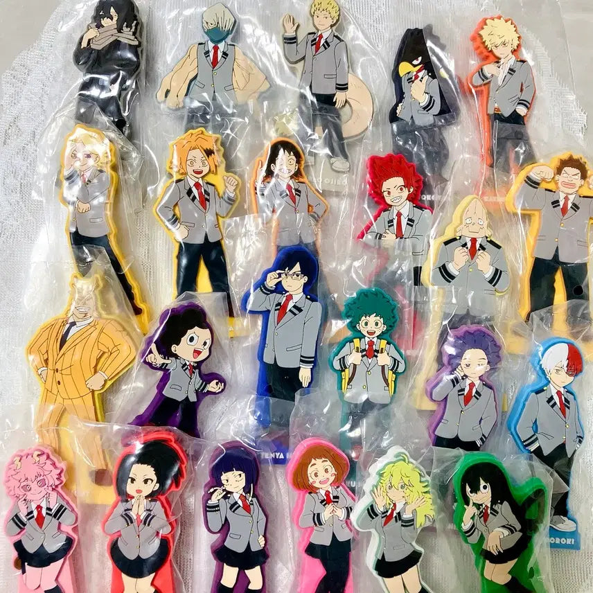 [BUNJANG] My Hero Academia Class 1-A Rubber Standee Bundle Set / 히로아카 1-A반 고무 러버 스탠드 일괄