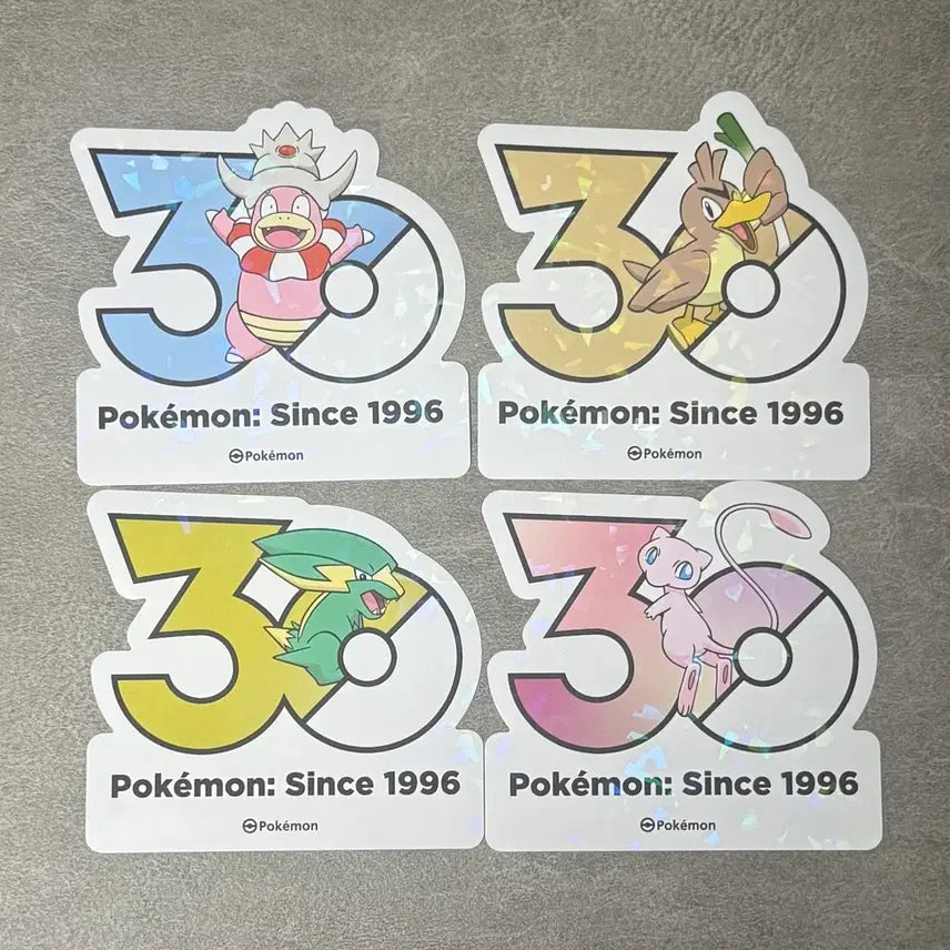 [BUNJANG] Pokemon 30th Anniversary Sticker / 포켓몬30주년 기념 로고스티커 루카리오 리오르 뮤 판매