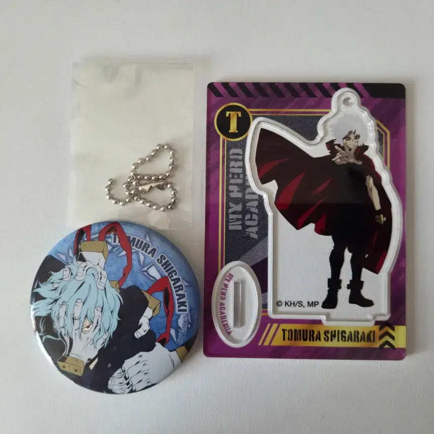 [BUNJANG] Shigaraki Tomura Bundle Acrylic Stand &amp; Can Badge Set / [일괄]시가라키 토무라 아크릴 스탠드 , 캔뱃지