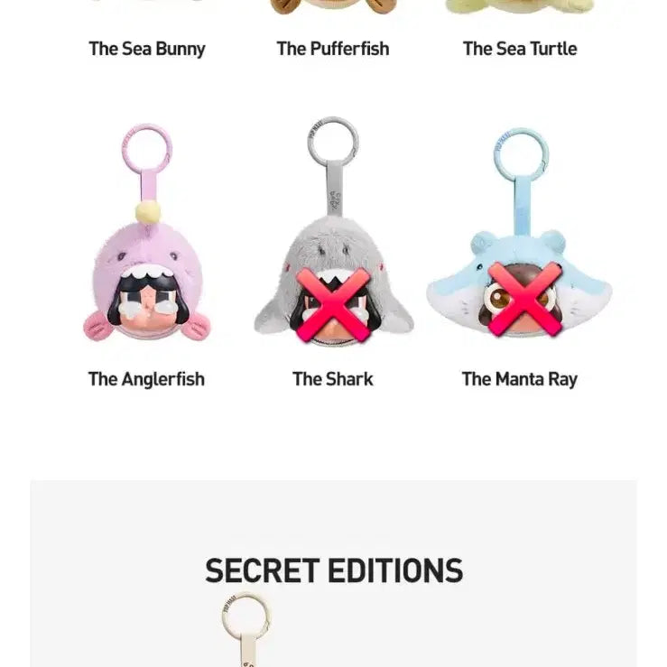 [BUNJANG] Pop Mart Crybaby Tears Sea Series Plush Keychain / (팝마트정품/신상)크라이베이비 눈물 바다 시리즈 인형 키링