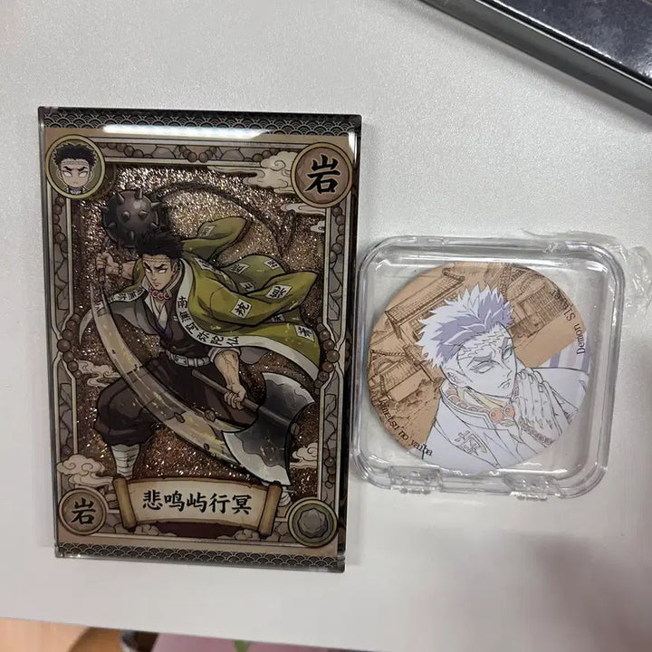 [BUNJANG] Demon Slayer Gyomei Acrylic Display with Pins / 귀멸의칼날 굿즈 아크릴수정제품 진열품 뱃지포함 교메이