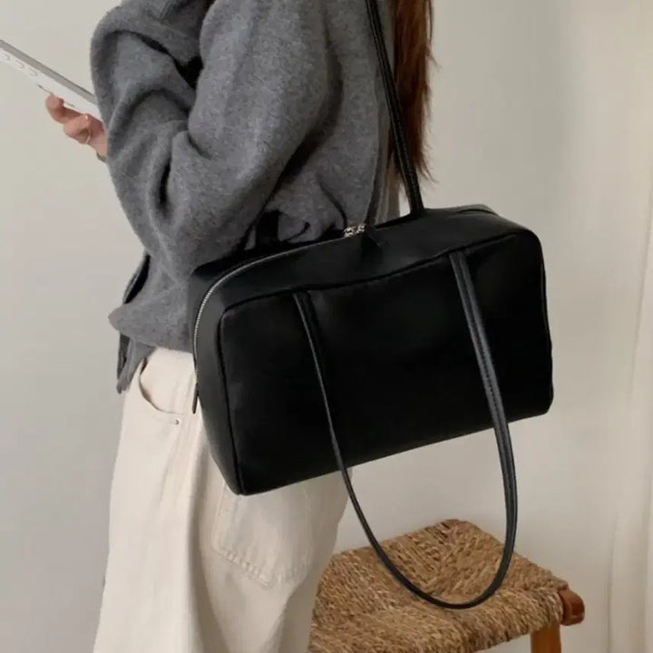 [BUNJANG] Premium Lambskin Bowling Bag Black / 프리미엄 램스킨 볼링백 블랙 새상품 (퀄리티 최고)