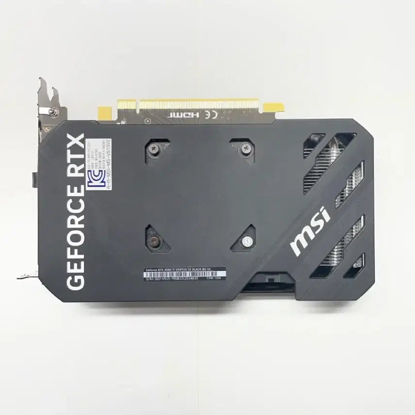 [SOLD OUT] MSI RTX 4060 Ti 벤투스 블랙 8G (보증o)