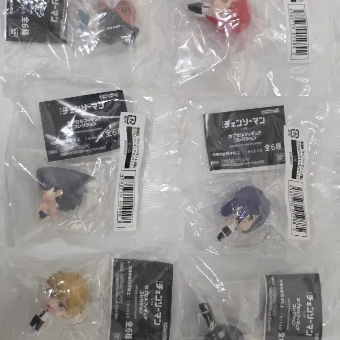 [BUNJANG] Bandai Chainsaw Man Figure Collection Gacha 6 Types Set / 반다이 체인소맨 피규어 컬렉션 가챠 가샤폰 6종 세트 미개봉 판매