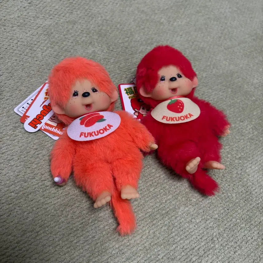 [BUNJANG] Authentic Monchhichi Fukuoka Regional Limited Edition (Strawberry, Mentaiko) / [정품]몬치치 후쿠오카 지역한정(딸기,명란)