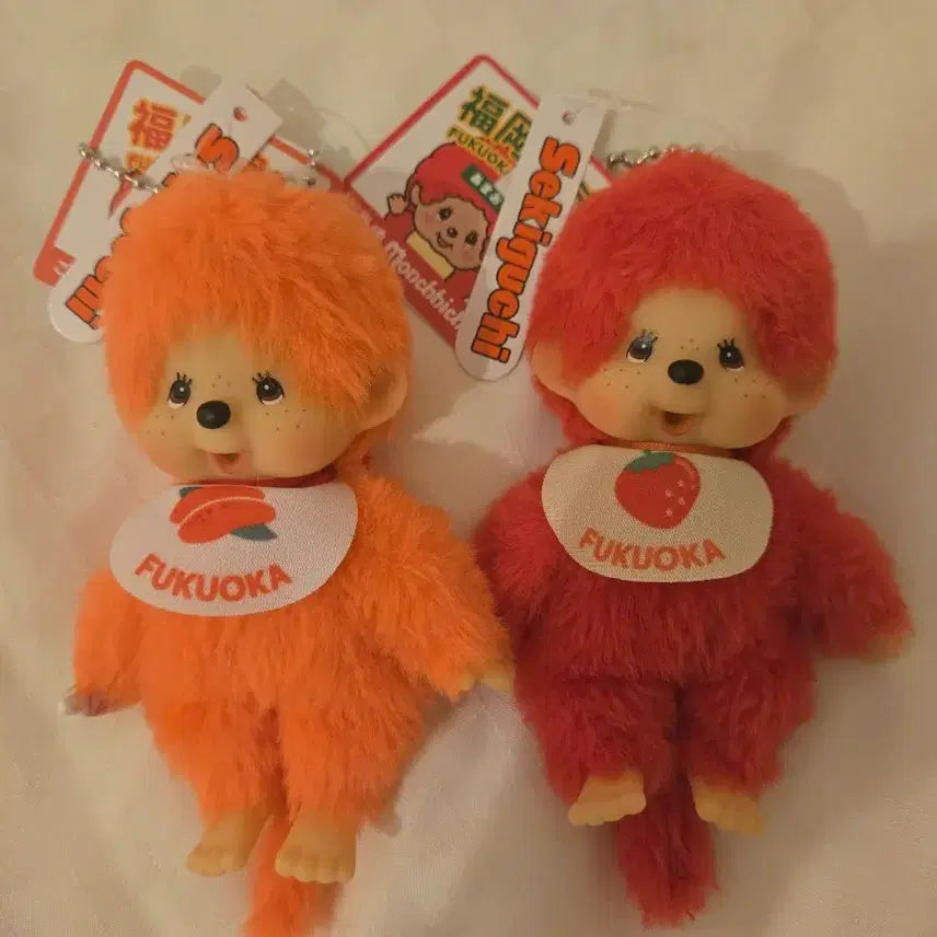 [BUNJANG] Authentic Monchhichi Fukuoka Regional Limited Edition (Strawberry, Mentaiko) / [정품]몬치치 후쿠오카 지역한정(딸기,명란)