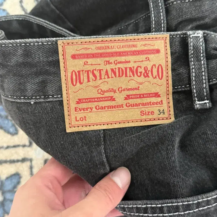 [BUNJANG] Outstanding Black Washing Denim Shorts / 아웃스탠딩 블랙 워싱 데님 쇼츠