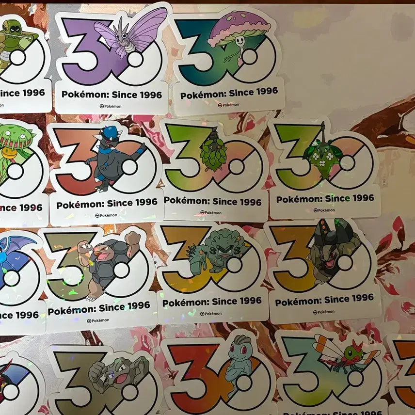 [BUNJANG] Pokemon 30th Anniversary Sticker / 포켓몬스터 포켓몬 30주년 기념 스티커 양도
