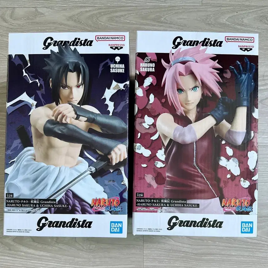 [BUNJANG] Bandai Grandista Naruto Shippuden Sasuke Sakura Figures (Sealed) / 반다이 그란디스타 나루토 피규어 사스케 사쿠라 미개봉 판매합니다.