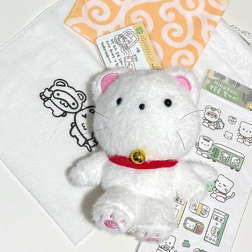 [BUNJANG] Hinakuu Lucky Cat Plush Set / 히나쿠우 행운 응원 고양이 인형 세트