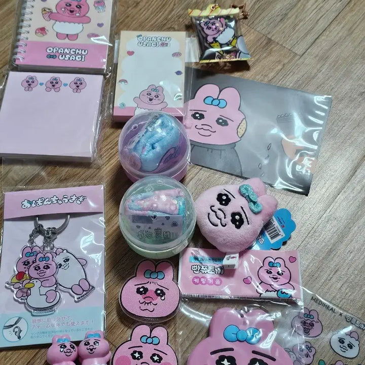 [BUNJANG] Bbanjooki Bundle Set (Keychain, Mirror, Plush, Memo Pad, etc.) / 빤쮸토끼 키링/거울/인형 외 굿즈 일괄