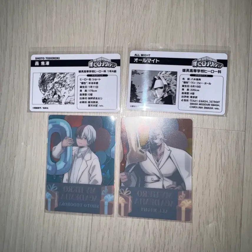 [BUNJANG] Shoto &amp; All Might Birthday Card Set with Animate 10th Anniversary Special Benefit / 택포 2.8) 쇼토, 올마이트 생일카드 + 애니메이트 10주년 특전