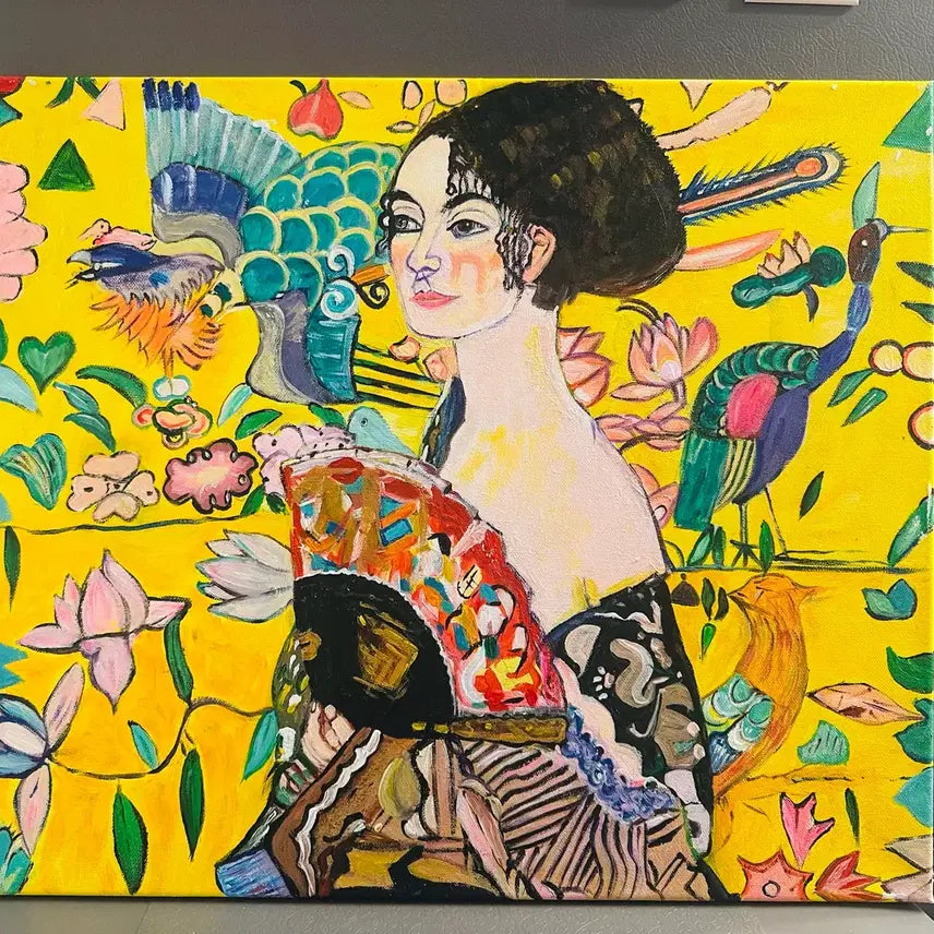 [BUNJANG] Gustav Klimt "Lady with a Fan" Canvas Replica / 클림트의부채를든여인(캔버스)