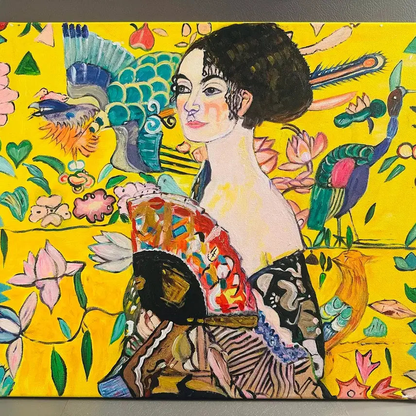 [BUNJANG] Gustav Klimt "Lady with a Fan" Canvas Replica / 클림트의부채를든여인(캔버스)