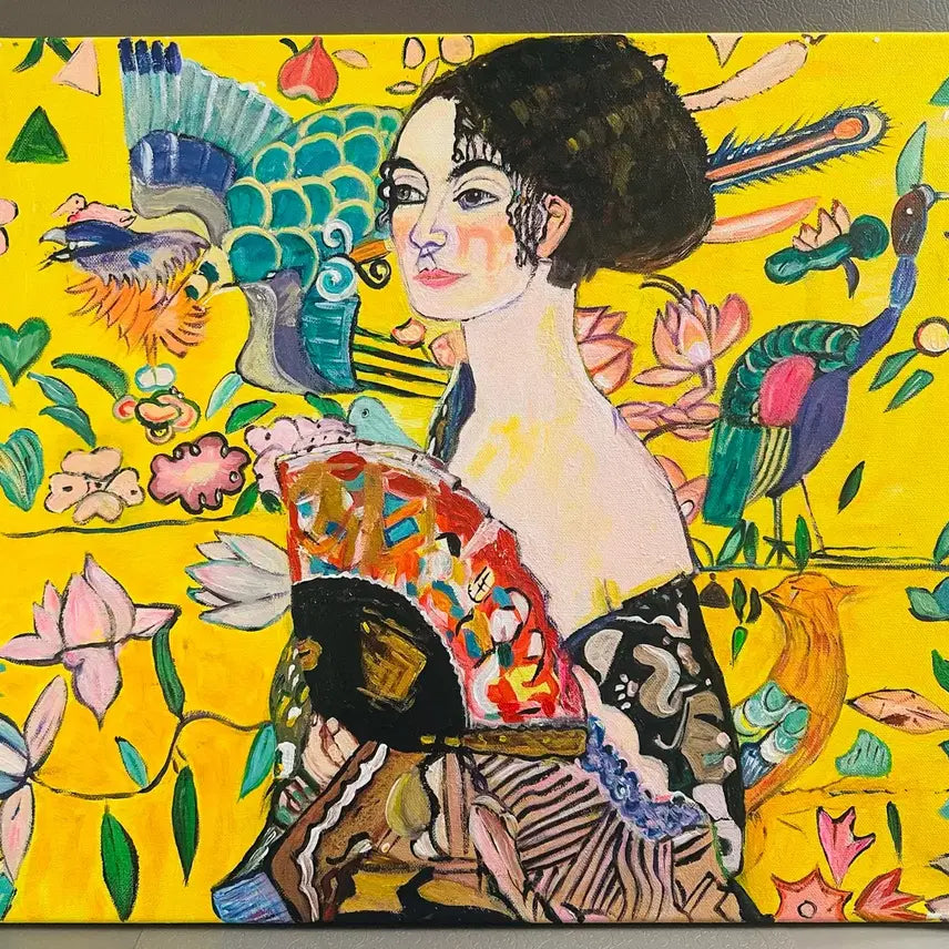 [BUNJANG] Gustav Klimt "Lady with a Fan" Canvas Replica / 클림트의부채를든여인(캔버스)