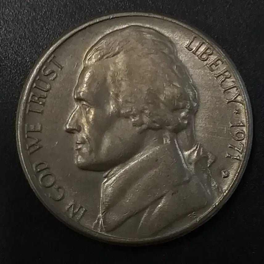 [BUNJANG] 1971 United States Jefferson Nickel Coin / 1971년 미국 제퍼슨 5센트 주화 w1153