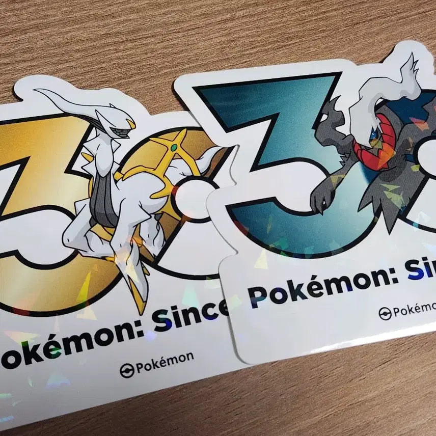 [BUNJANG] Pokemon 30th Anniversary Logo Sticker Collection Arceus Darkrai / 포켓몬 30주년 로고 스티커 컬렉션 아르세우스 다크라이