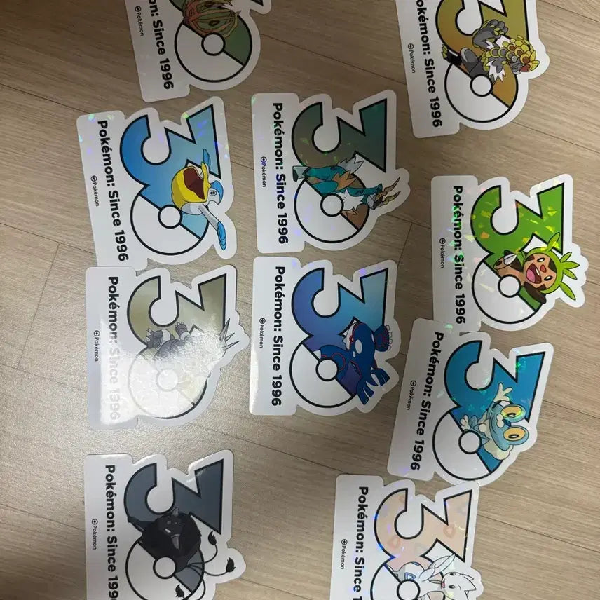 [BUNJANG] Pokemon 30th Anniversary Limited Edition Logo Sticker Bundle / 포켓몬 30주년 한정 로고 스키커 일괄 판매