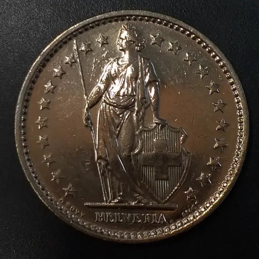[BUNJANG] 1969 Swiss 2 Franc Coin / 1969년 스위스 2프랑 동전 w1172