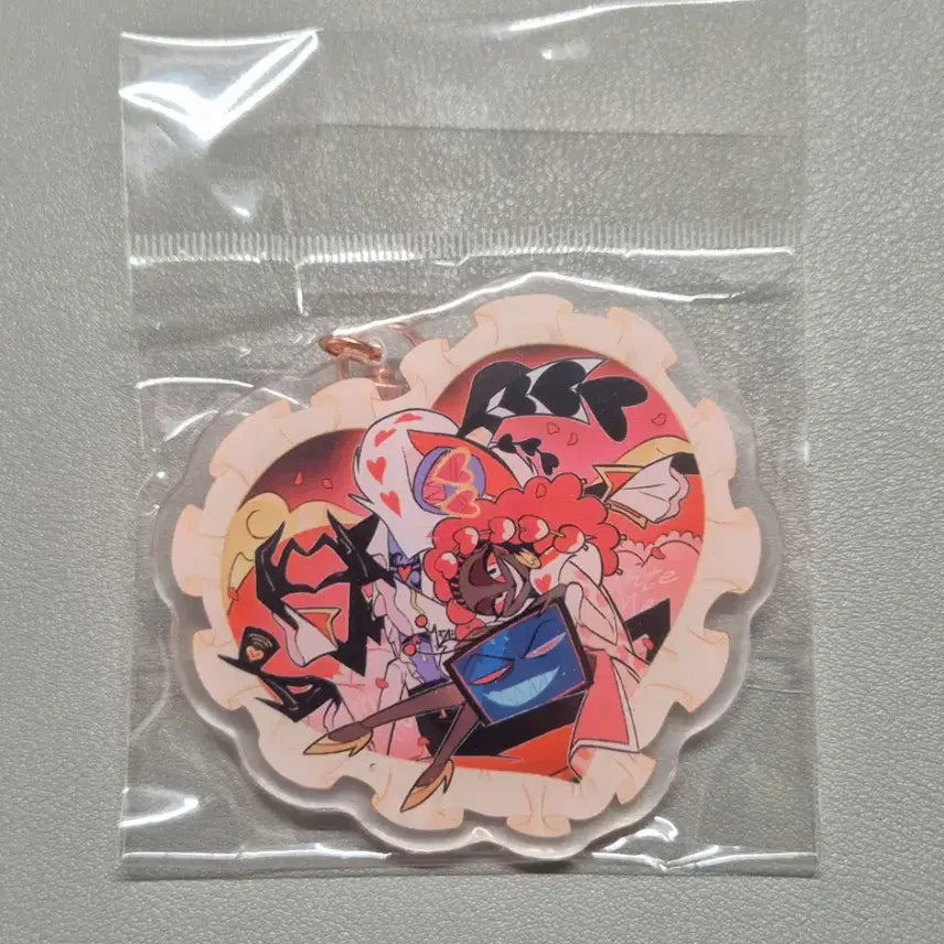 [BUNJANG] Has Been Hotel Valentine Acrylic Keyring Beads / 해즈빈호텔 발렌타인 아크릴 키링 비즈