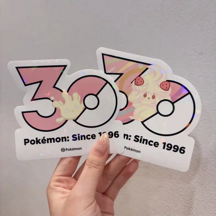 [BUNJANG] Mabushina 30th Anniversary Pokemon Hologram Sticker / 마빌크 마휘핑 포켓몬 30주년 기념 스티커