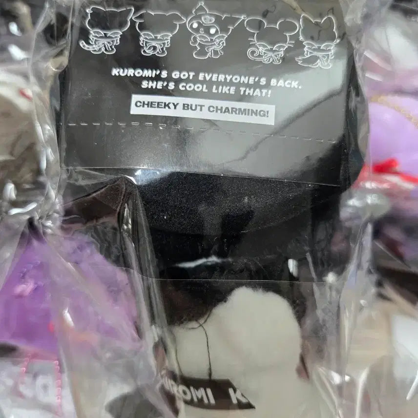 [BUNJANG] Sanrio Kuromi Five Beret Kuromi Mascot Plush Keychain / 산리오 쿠로미즈 파이브 베레모 쿠로미 마코 마스코트 인형 키링