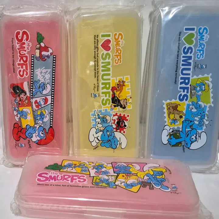 [BUNJANG] Classic Smurfs 3-Tier Pencil Case / 고전 스머프 3단 필통
