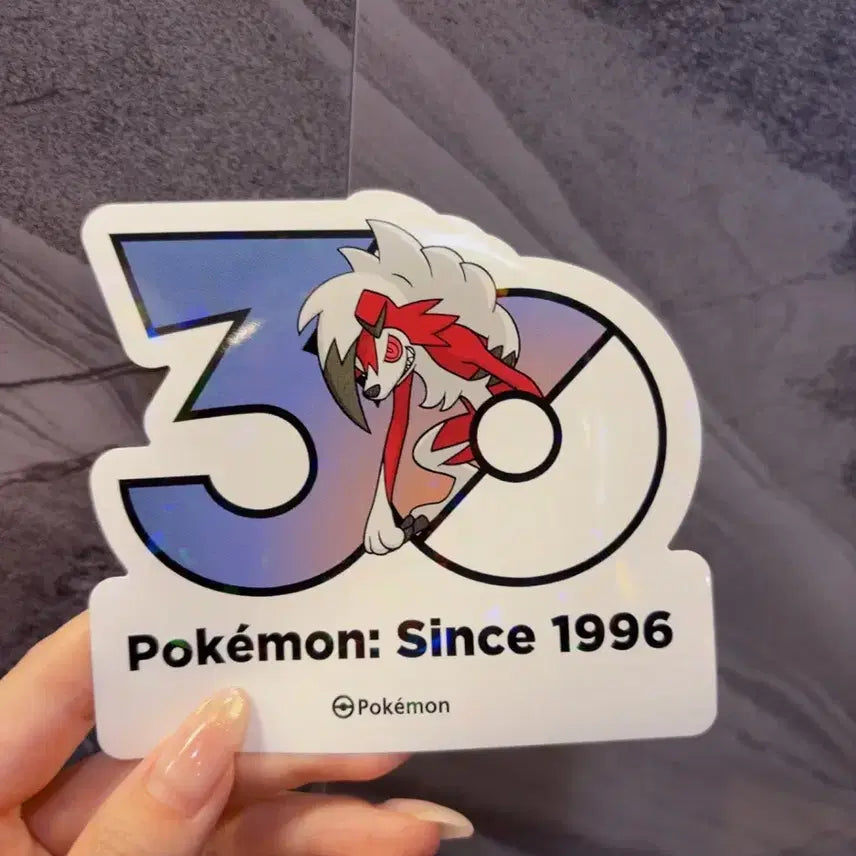 [BUNJANG] Lugarugan (Midnight Form) Pokemon 30th Anniversary Holo Sticker / 루가루암 (한밤) 포켓몬 30주년 스티커